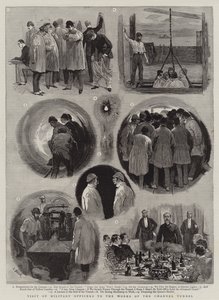 زيارة الضباط العسكريين لأعمال نفق القناة
